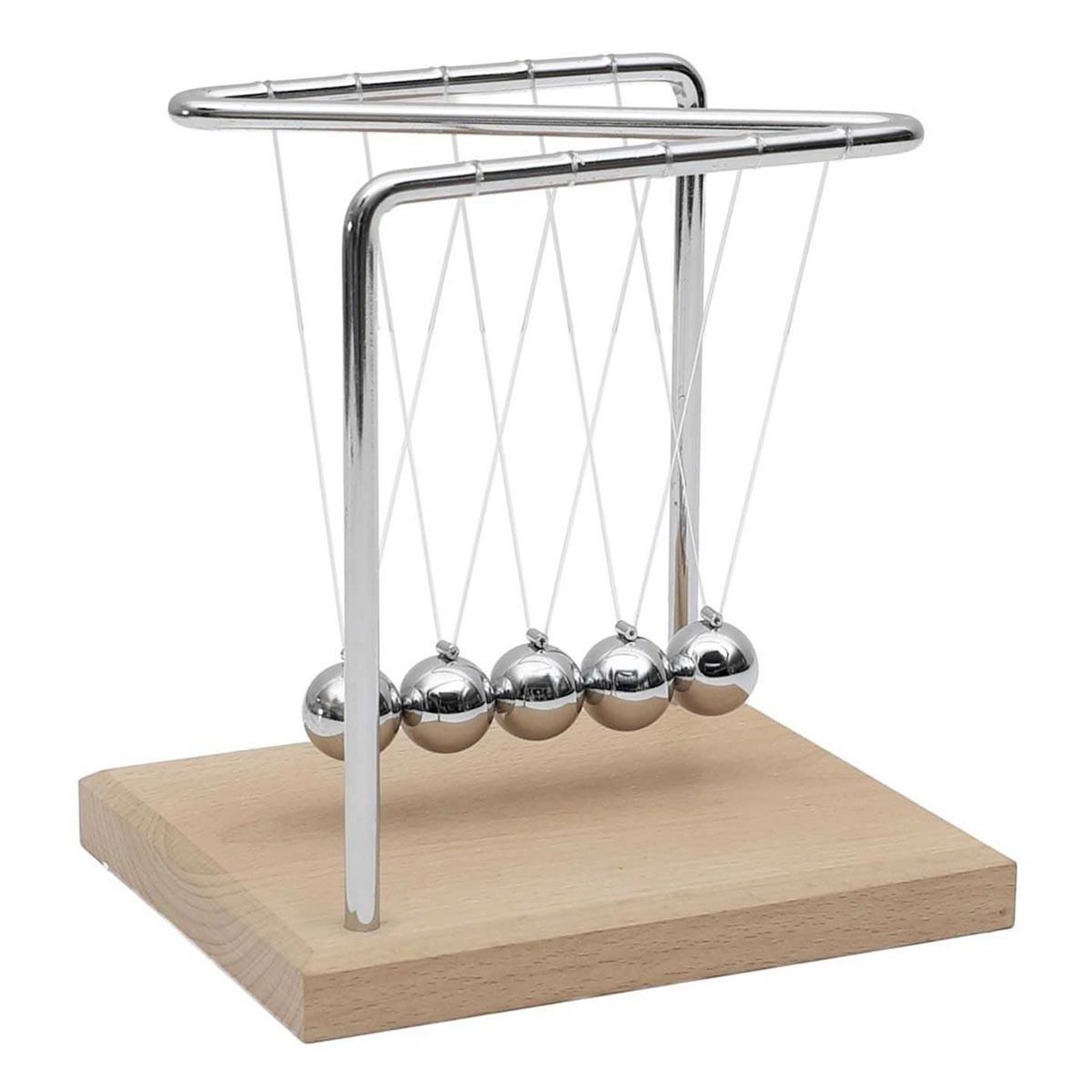 The Home Deco Factory Pendule de newton déco  hypnotique  15cm gris