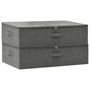 Voir la diapositive 2 : VIDAXL Boîtes de rangement 2 pcs Tissu 70x40x18 cm Anthracite