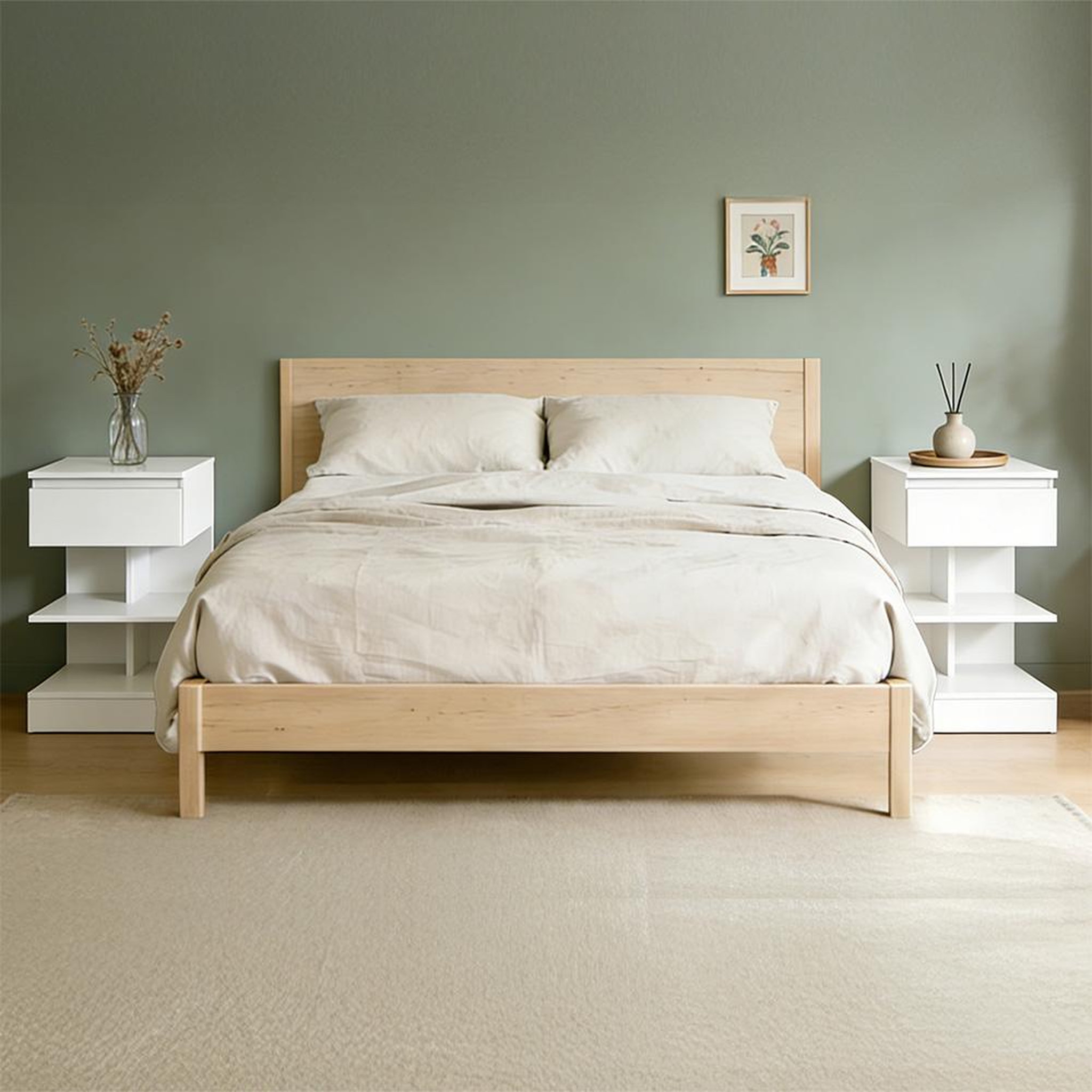 Voir la diapositive 5 : SOBUY SoBuy - Lot De 2 Tables De Chevet à 1 tiroir - Moderne - FBT49X2