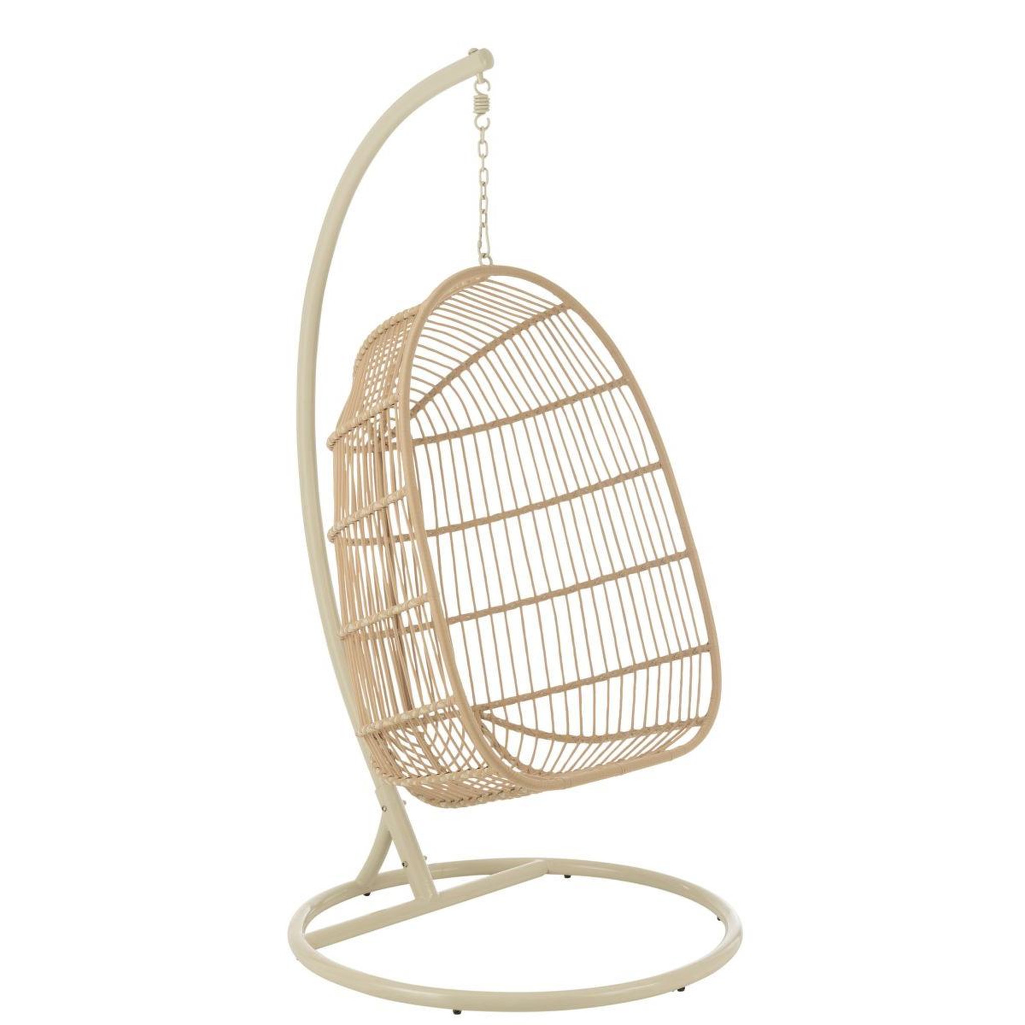 Voir la diapositive 5 : J-LINE Fauteuil suspendu design corde  egga  203cm beige