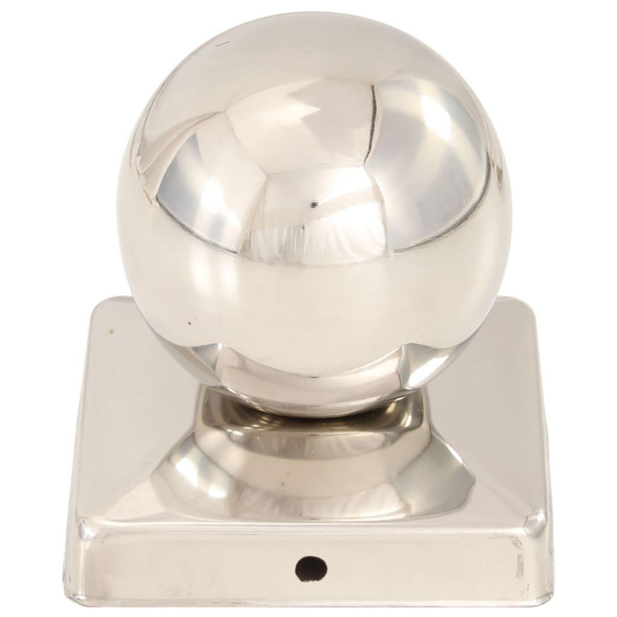 Voir la diapositive 4 : VIDAXL Bouchons de poteau 6 pcs globe final acier inoxydable 101x101mm