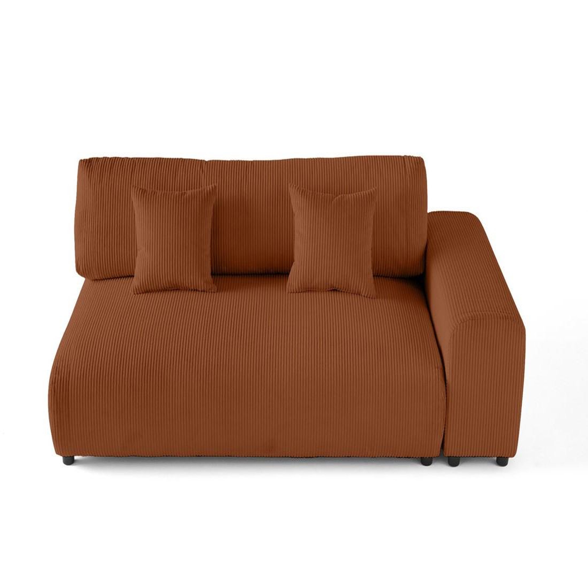 Voir la diapositive 1 : LISA DESIGN Garance - module d'assise 3 places avec accoudoir droit - en velours côtelé