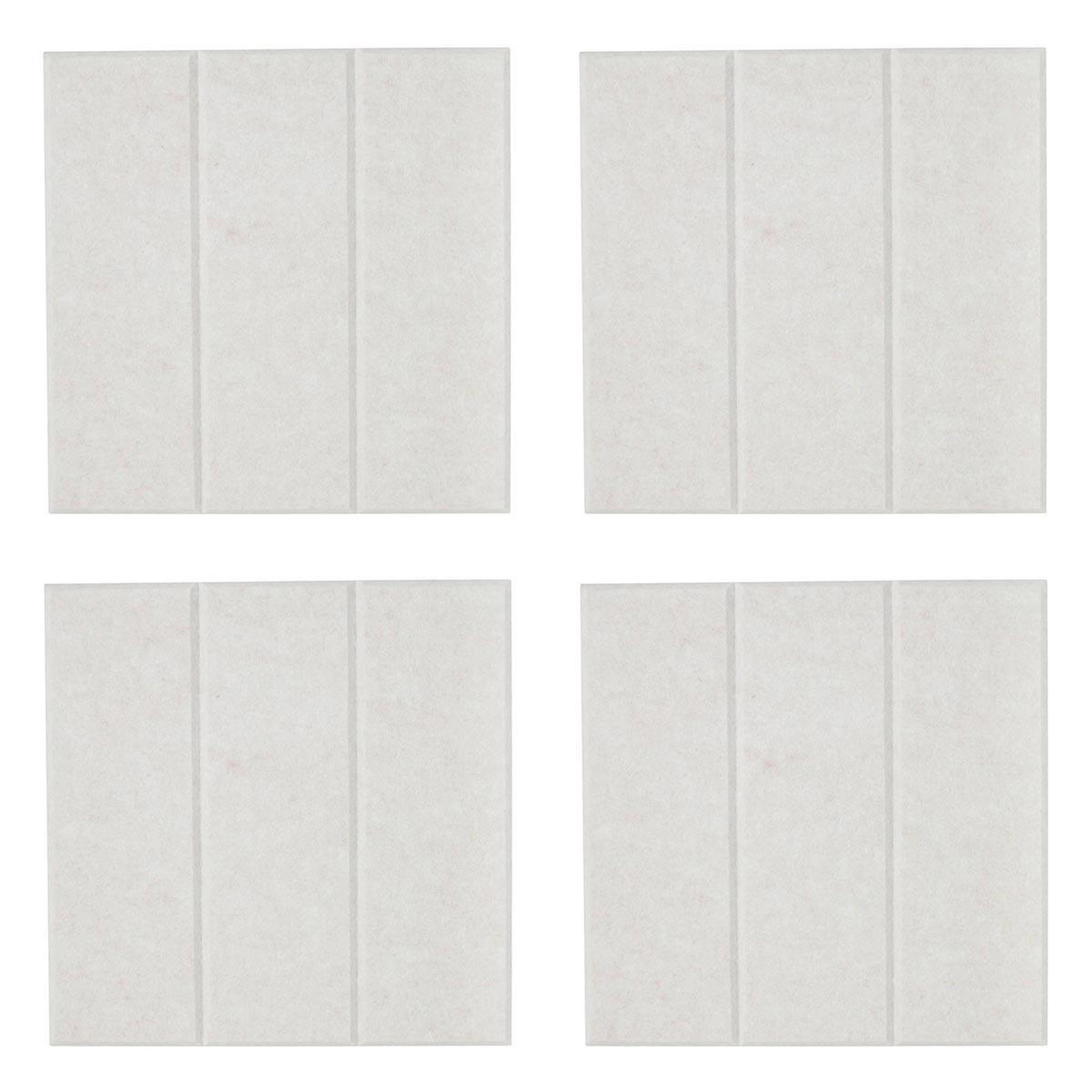 ATMOSPHERA Lot de 4 Panneaux Déco  Feutrine  30x30cm Gris