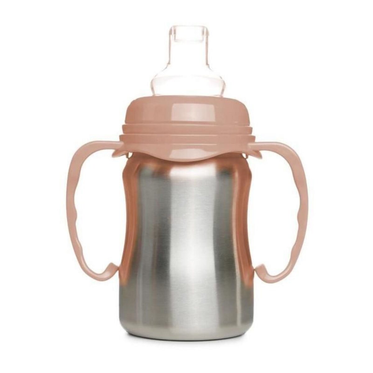THERMOBABY Tasse d'apprentissage - THERMOBABY - Inox - 180 ml - Peche - Ergonomique et anti-fuites
