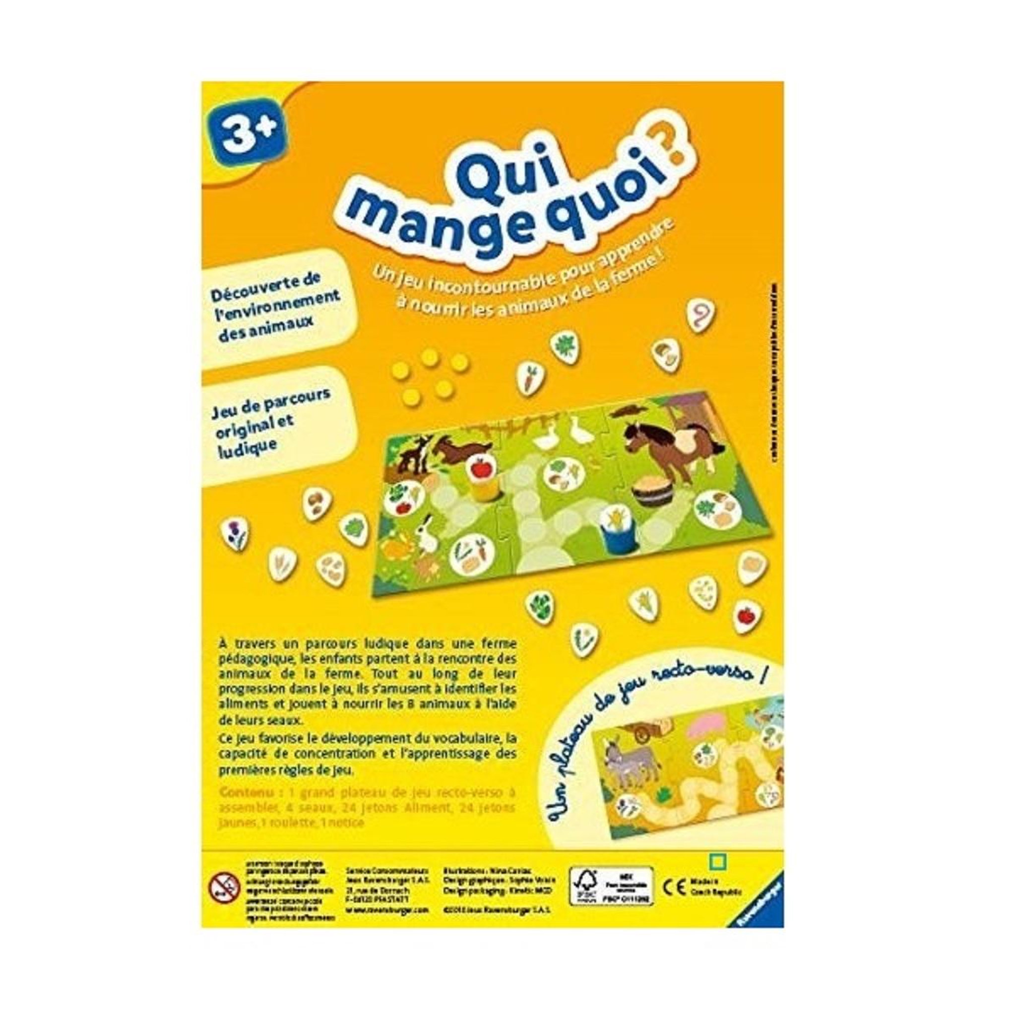 Voir la diapositive 2 : RAVENSBURGER Jeu Qui mange quoi ?
