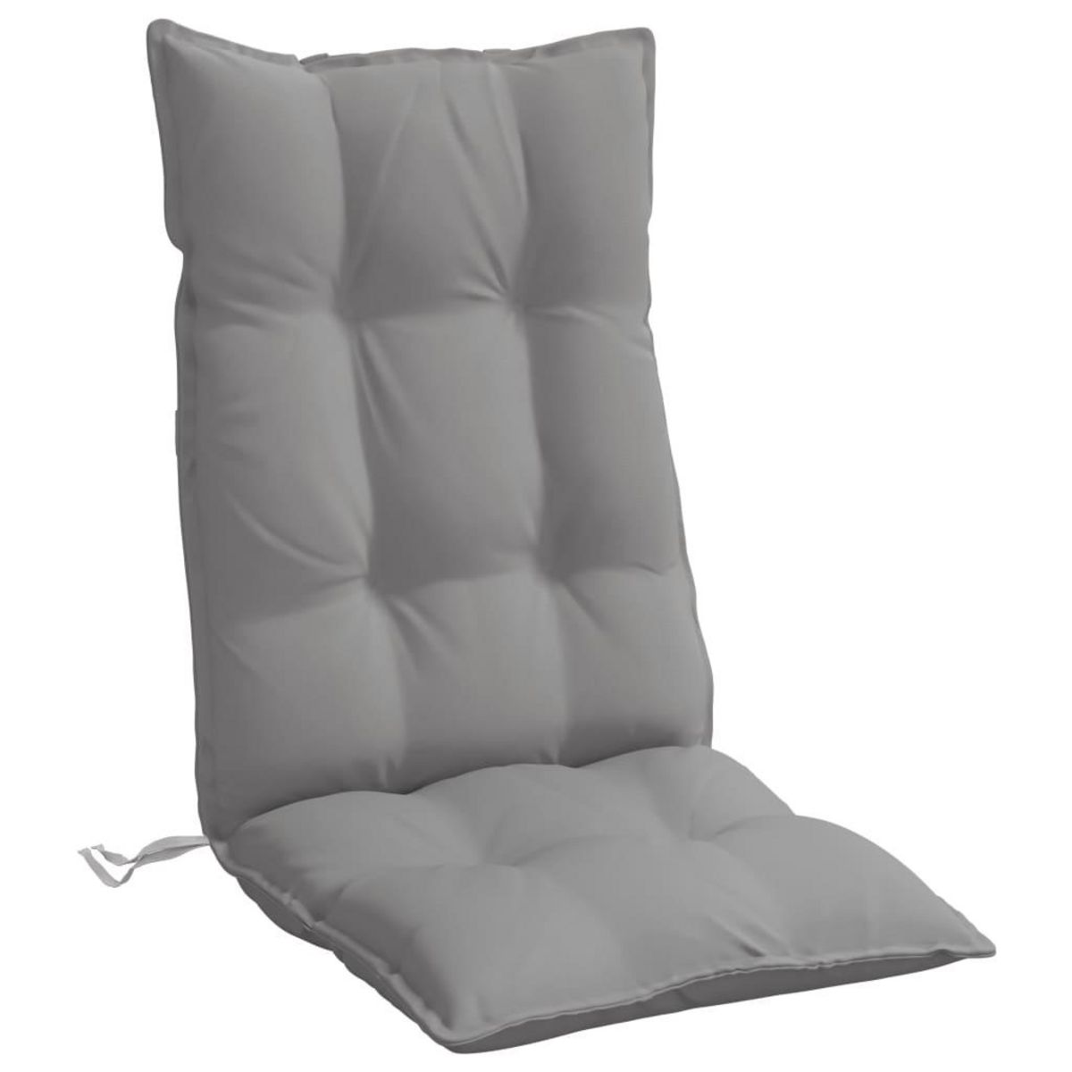 VIDAXL Coussins de chaise a dossier haut lot de 4 gris tissu oxford