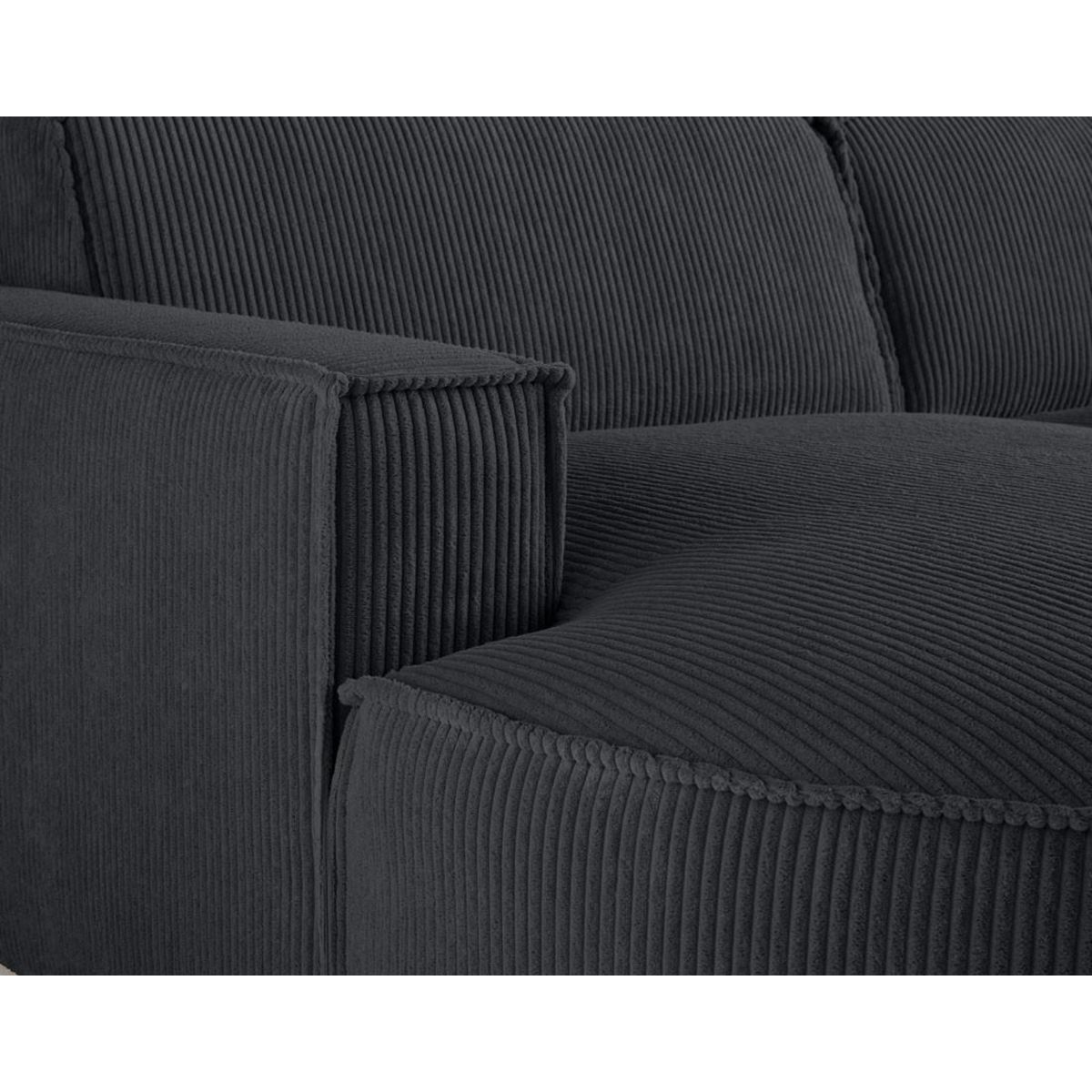 LISA DESIGN Spiaggia - canapé d'angle gauche - 4 places - en velours côtelé