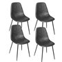 Voir la diapositive 1 : ATMOSPHERA Lot de 4 Chaises Métal  Vladi  82cm Gris