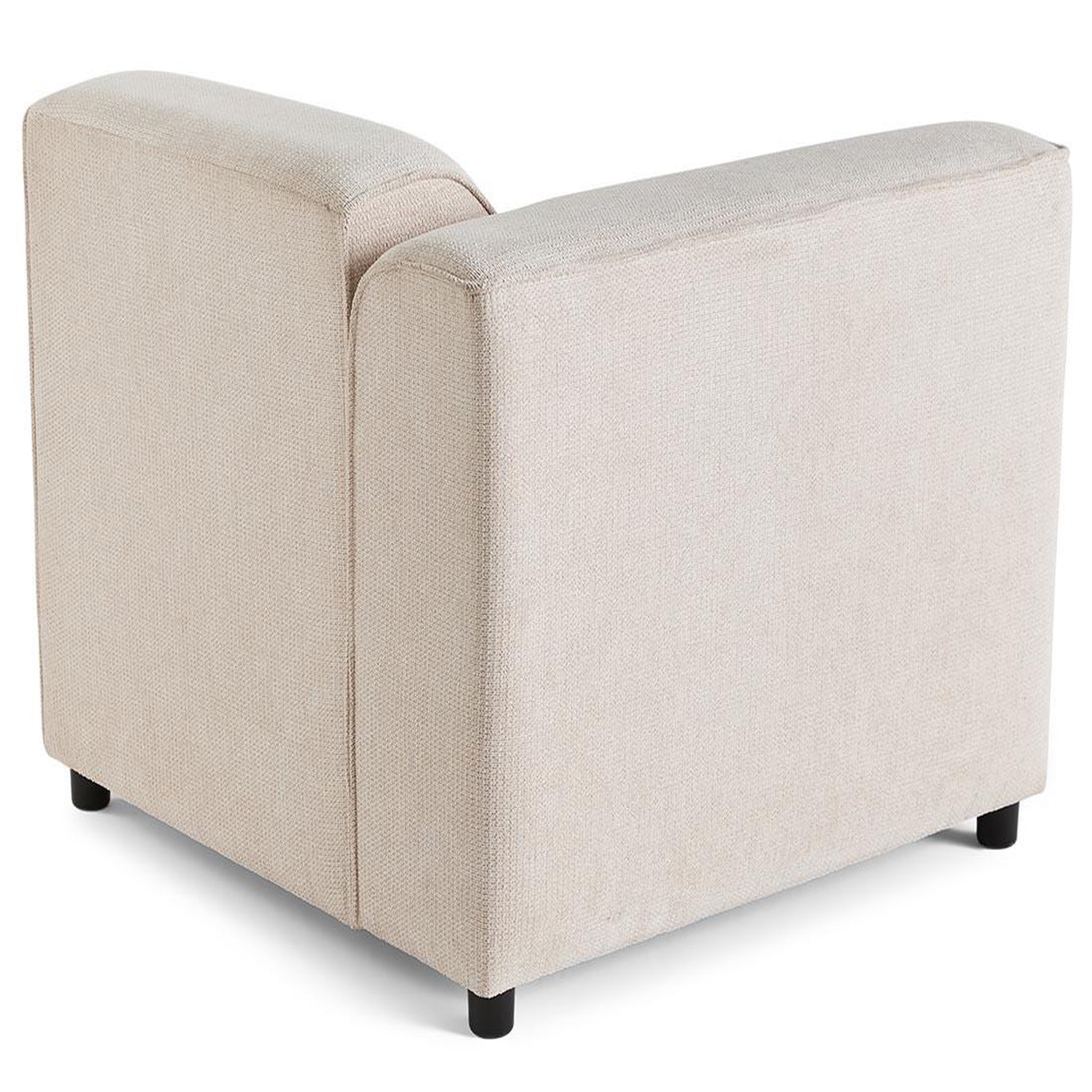 Voir la diapositive 5 : LISA DESIGN Suaro - module d'assise d'angle gauche en tissu texturé
