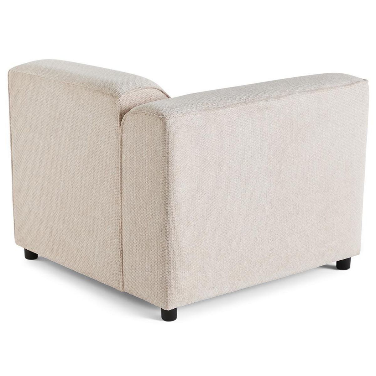 LISA DESIGN Suaro - module d'assise d'angle gauche en tissu texturé