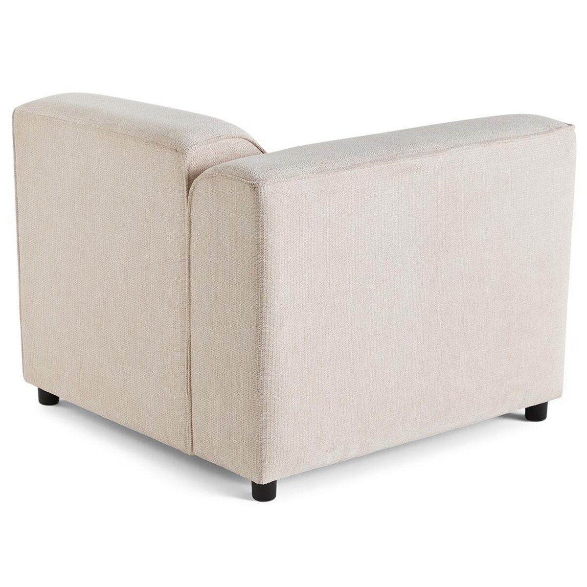 LISA DESIGN Suaro - module d'assise d'angle gauche en tissu texturé