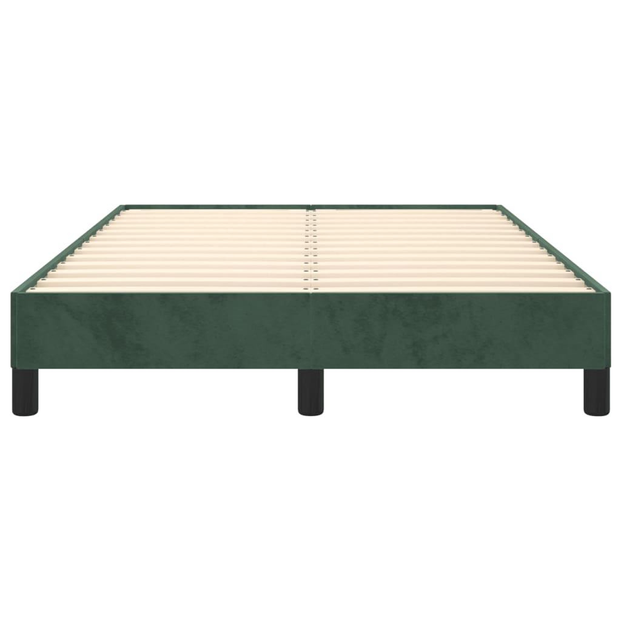 Voir la diapositive 5 : VIDAXL Cadre de lit sans matelas vert fonce 120x190 cm velours