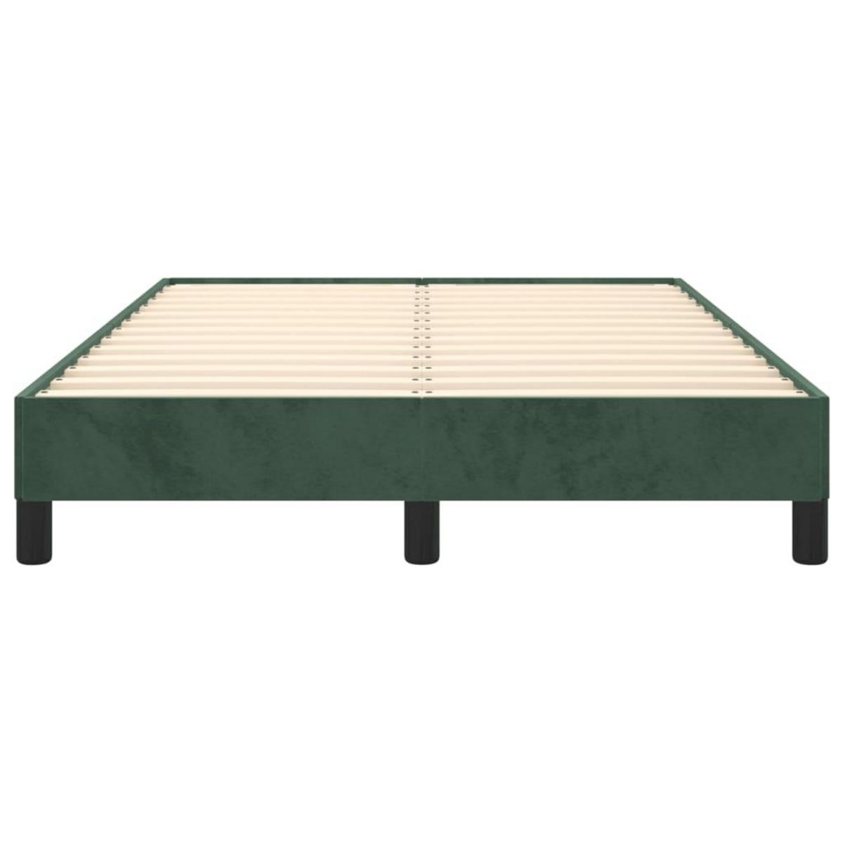 VIDAXL Cadre de lit sans matelas vert fonce 120x190 cm velours