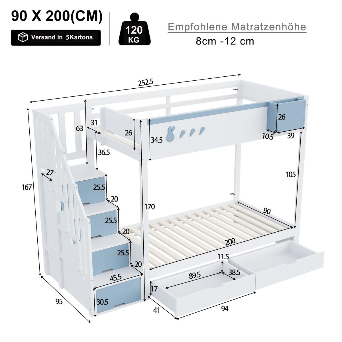MERAX Lit superposé