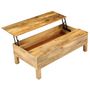 Voir la diapositive 2 : VIDAXL Table basse Bois de manguier massif 110x55x35 cm