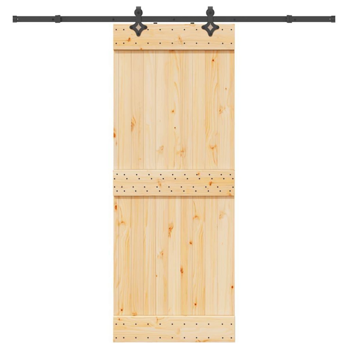 VIDAXL Porte coulissante et kit de quincaillerie 80x210 cm pin massif