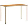 Voir la diapositive 2 : VIDAXL Table de jardin avec dessus en bois d'acacia beige 115x54x74 cm