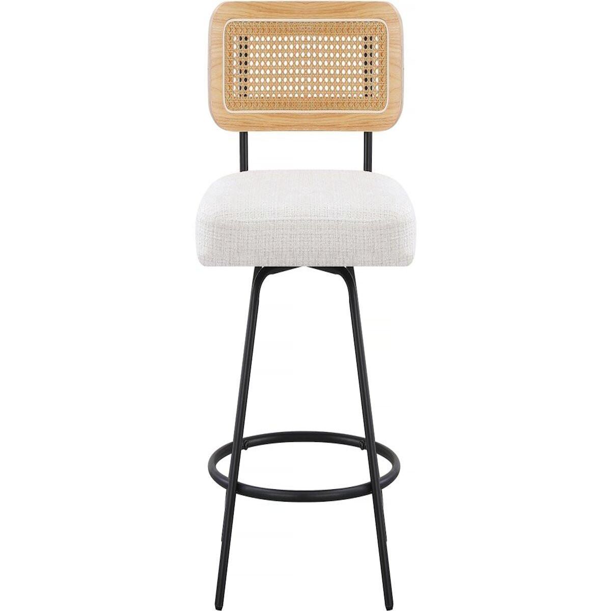 Habitat et Jardin Lot de 2 chaises hautes en tissu  Wilfried  - 51 x 44 x 95 cm - Beige