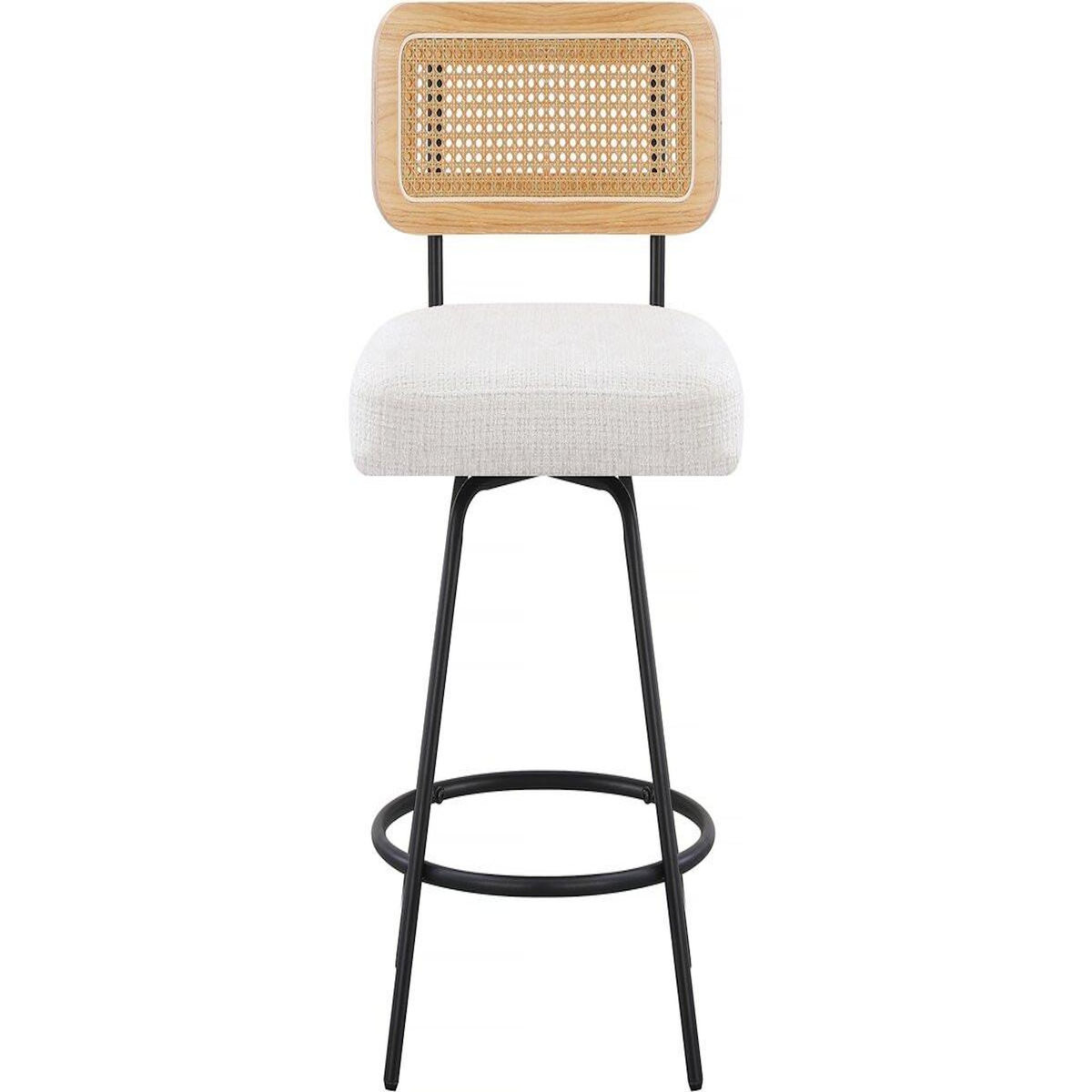 Habitat et Jardin Lot de 2 chaises hautes en tissu  Wilfried  - 51 x 44 x 95 cm - Beige