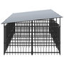 Voir la diapositive 4 : VIDAXL Chenil d'exterieur avec toit pour chiens Acier 7,51 m²