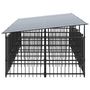 Voir la diapositive 4 : VIDAXL Chenil d'exterieur avec toit pour chiens Acier 7,51 m²