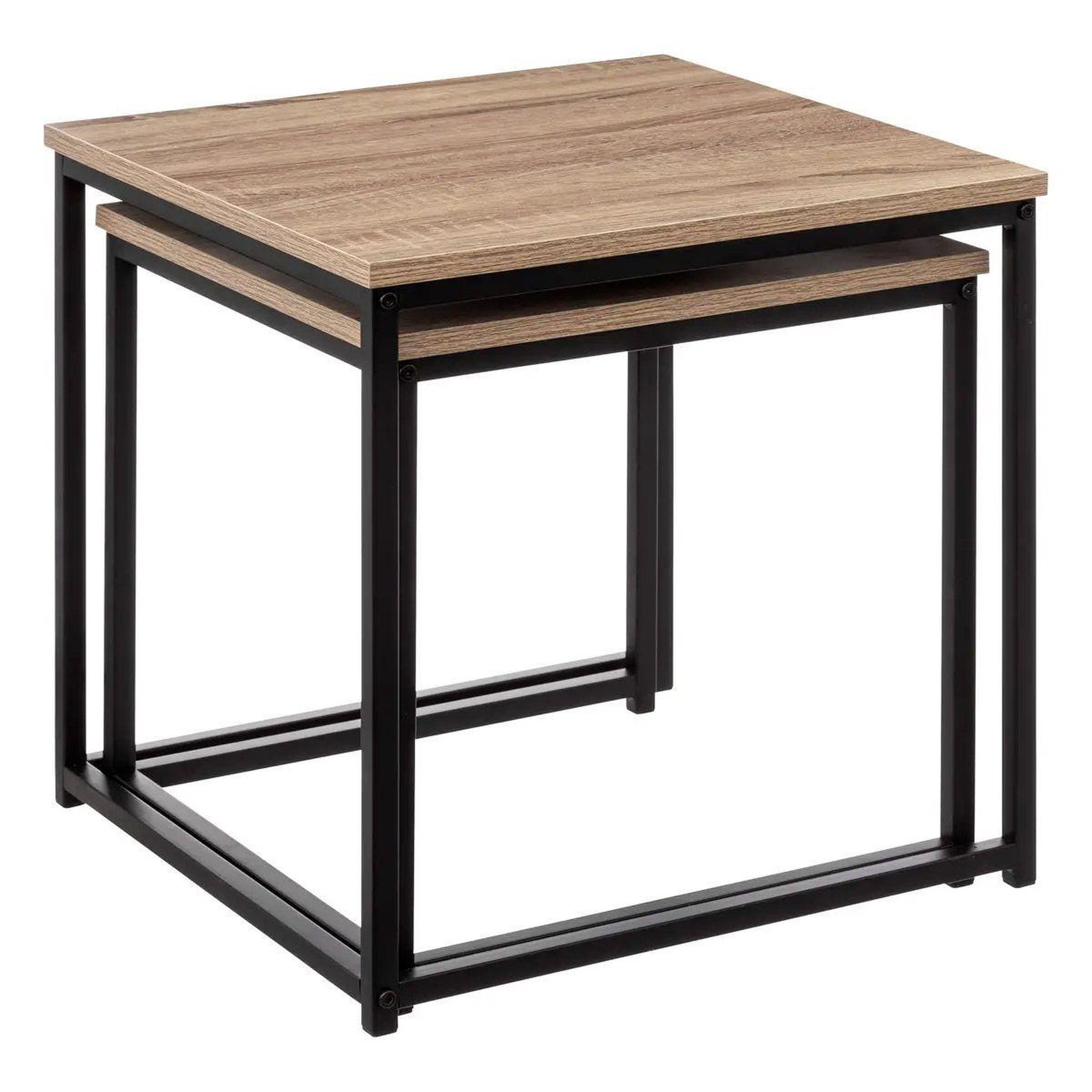 Voir la diapositive 2 : FIVE Lot de 2 Tables d'Appoint Gigognes  Aliaj  45cm Naturel