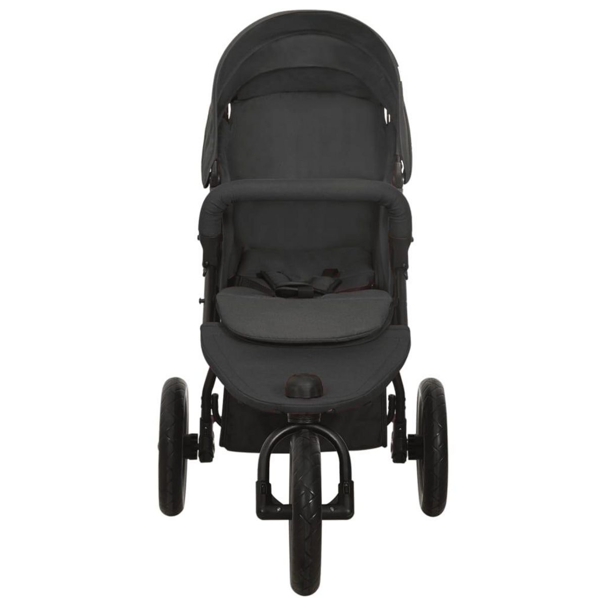 VIDAXL Poussette pour bebe Anthracite Acier