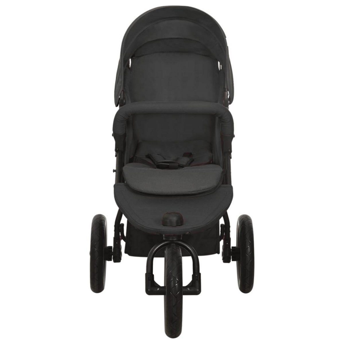 VIDAXL Poussette pour bebe Anthracite Acier