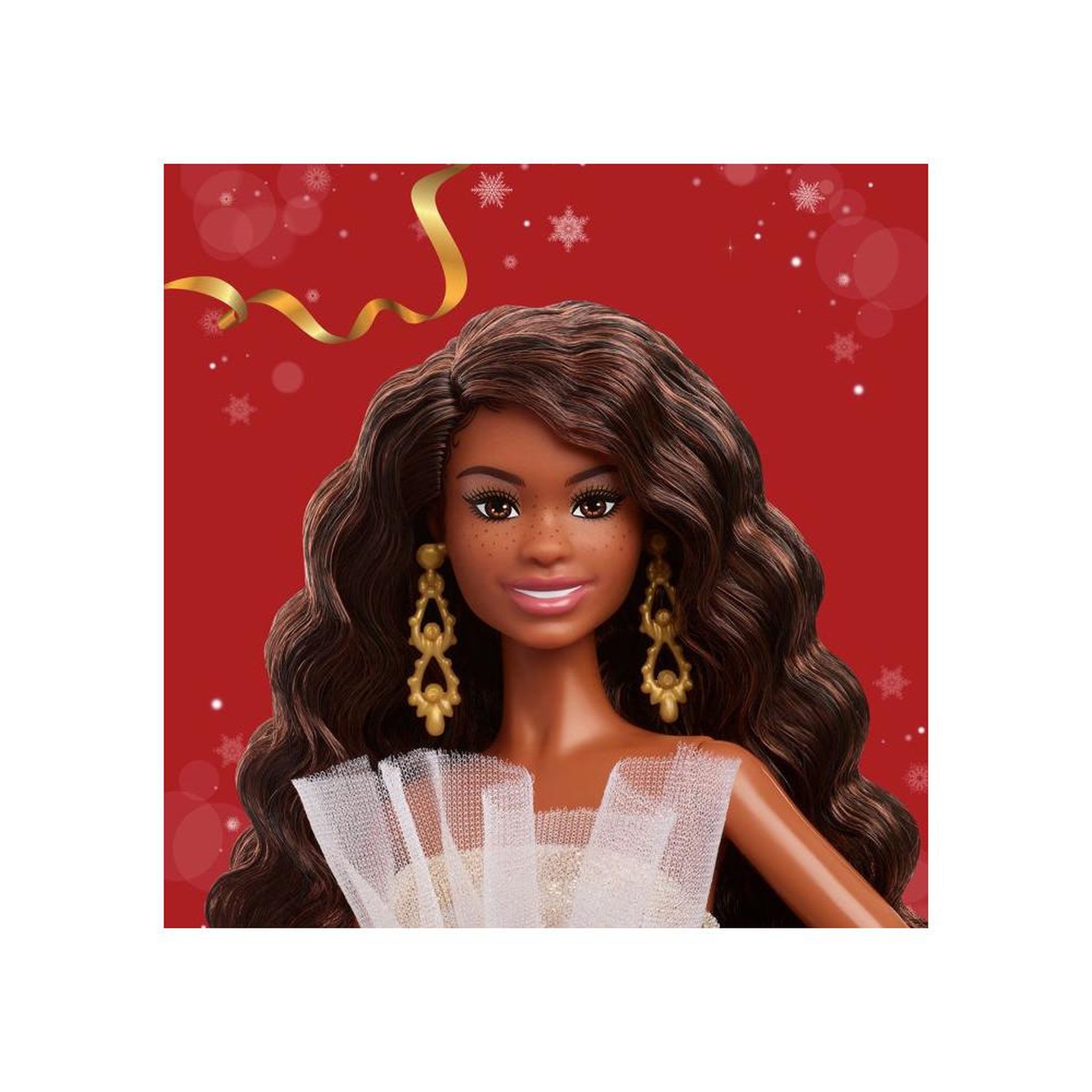 Voir la diapositive 2 : BARBIE Barbie - Poupée Joyeux Noël - Poupée brune - JBH96