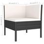 Voir la diapositive 6 : VIDAXL Salon de jardin 6 pcs avec coussins resine tressee noir