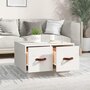 Voir la diapositive 3 : VIDAXL Table basse Blanc 60x53x35 cm Bois massif de pin