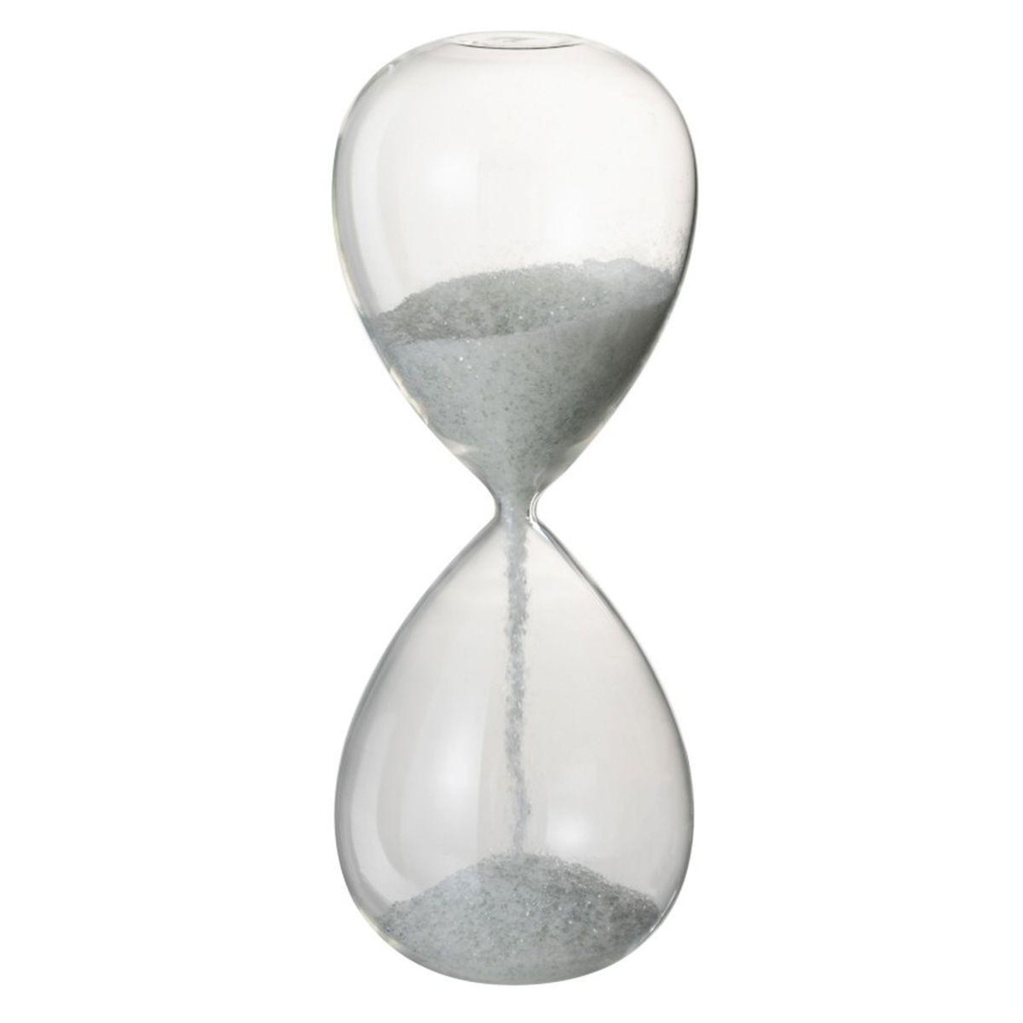 J-LINE Sablier déco  perles  33cm blanc