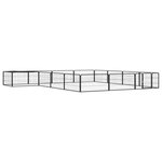 VIDAXL Parc pour chien 16panneaux Noir 100x50cm Acier enduit de poudre