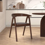 Voir la diapositive 2 : Rendez vous déco Chaise en bois d'hévéa foncé avec accoudoirs-Hawa