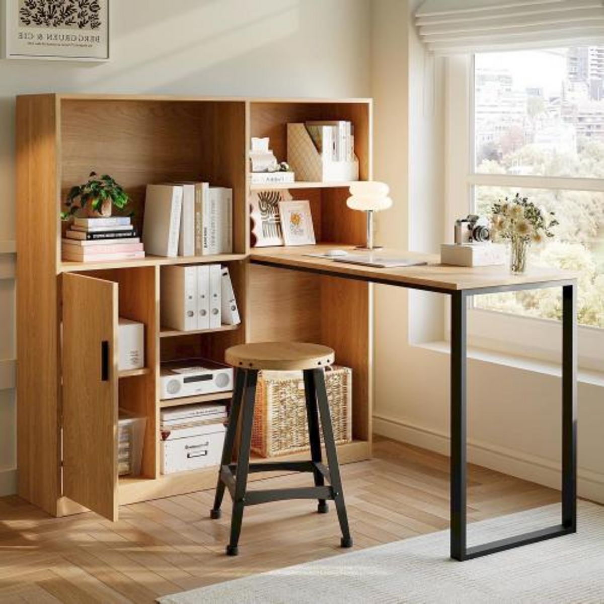 MERAX Bureau 100 cm coloris naturel mdf