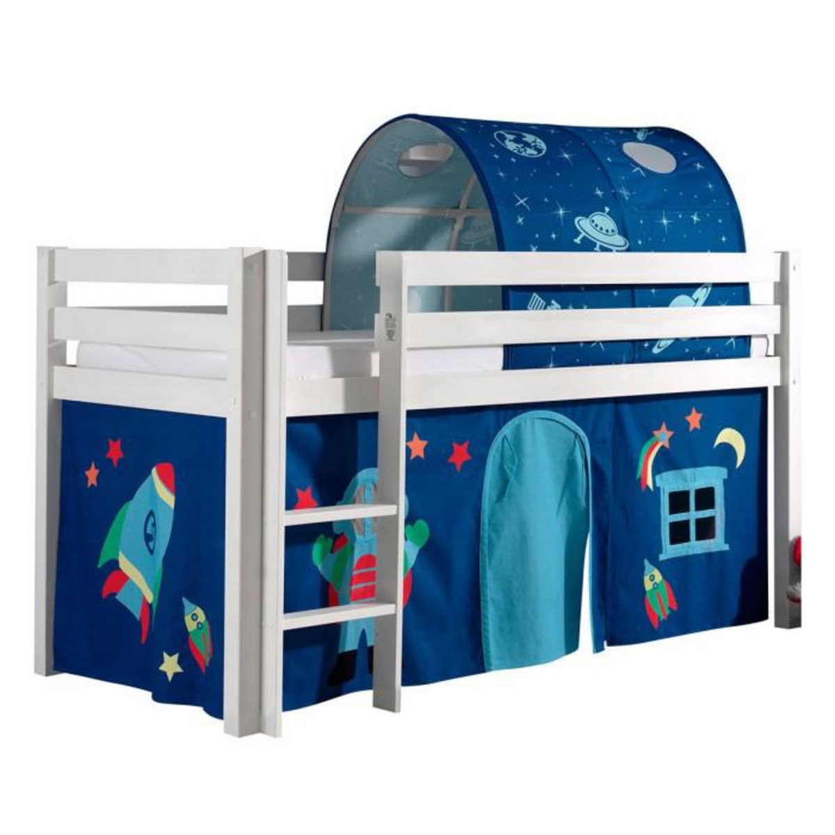 Paris Prix Pack - Lit Enfant, Tente & Tunnel  Pino Astronaute II  Blanc