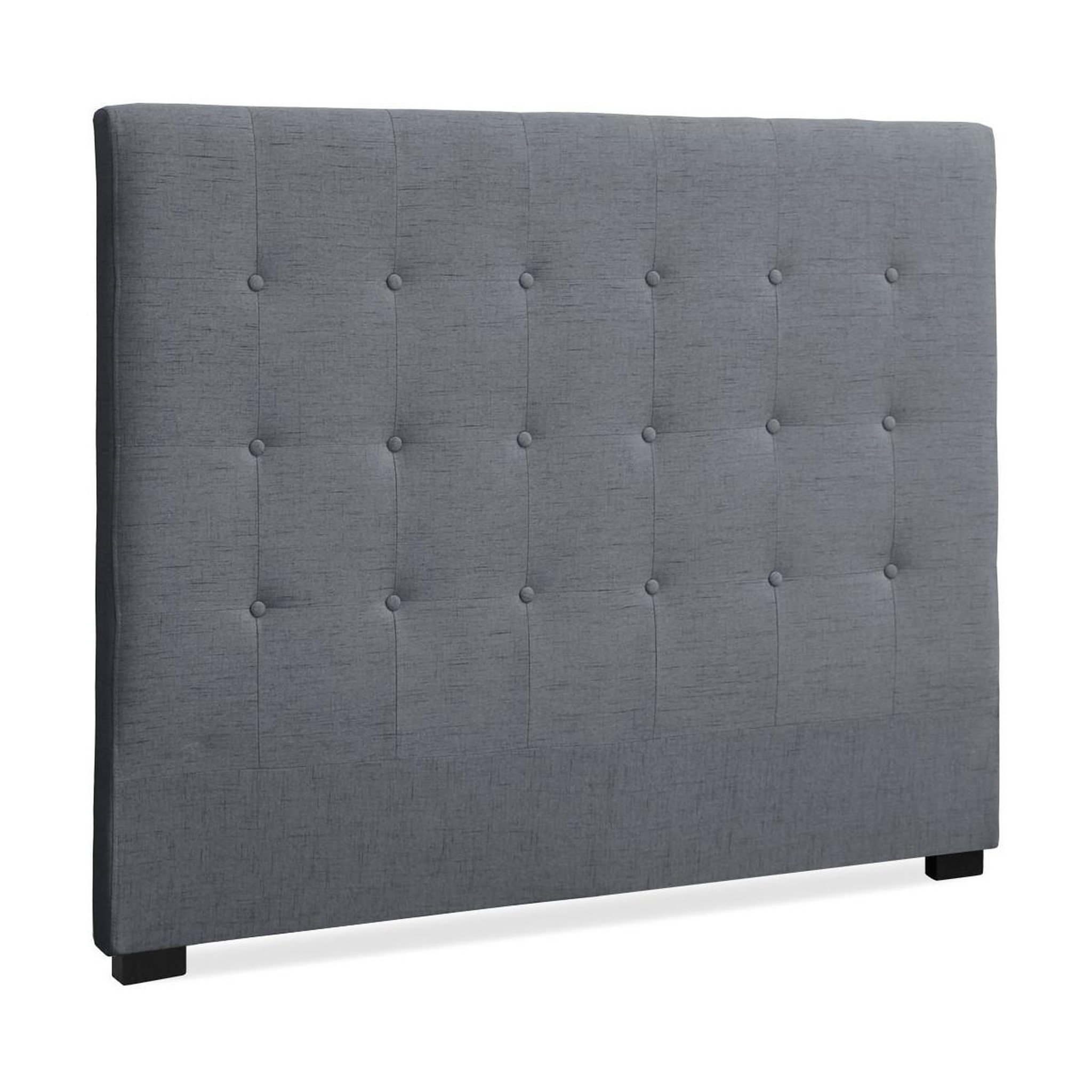 Voir la diapositive 2 : Paris Prix Tête de lit capitonnée en tissu  amor  140cm gris