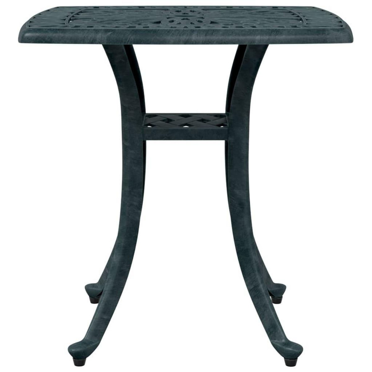 VIDAXL Table de jardin vert 53x53x53 cm aluminium coule