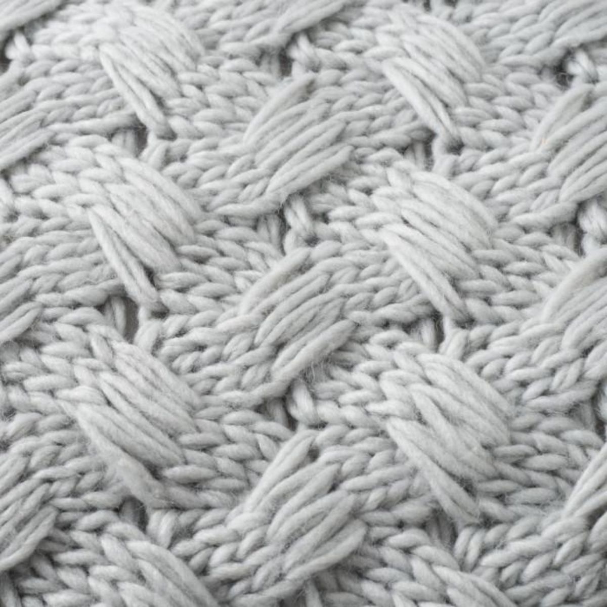 ATMOSPHERA Coussin Déco  Maille  40x40cm Gris