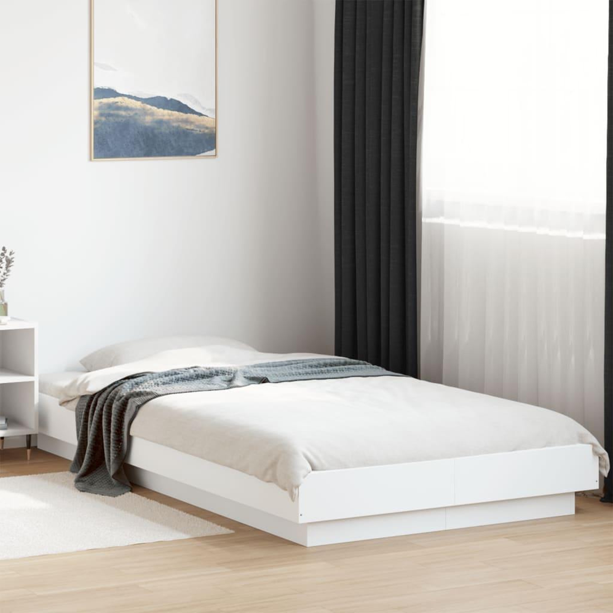VIDAXL Cadre de lit sans matelas blanc 100x200 cm
