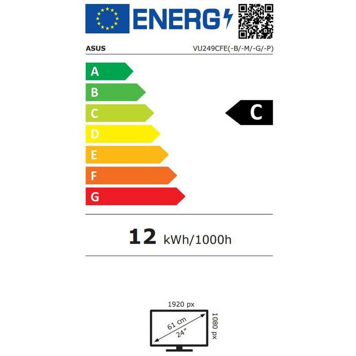 ASUS Ecran PC VU249CFE-B Plat 24'' VA