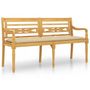 Voir la diapositive 2 : VIDAXL Banc Batavia avec coussin beige 150 cm Bois de teck massif