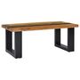 Voir la diapositive 2 : VIDAXL Table basse 100x50x40 cm Bois de teck massif et pierre de lave