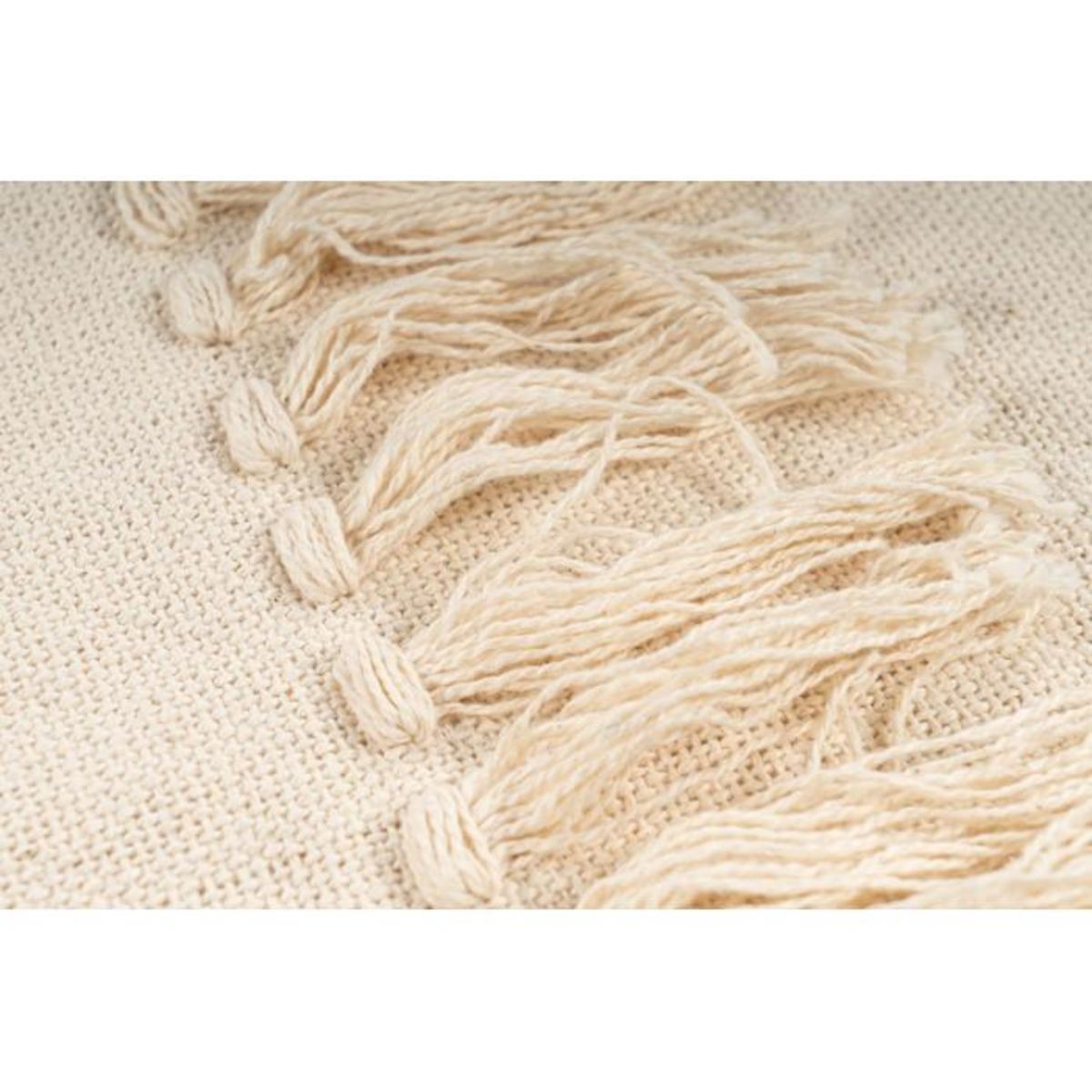 Paris Prix Plaid Tissé à la Main  Bohist  130x170cm Rose & Crème