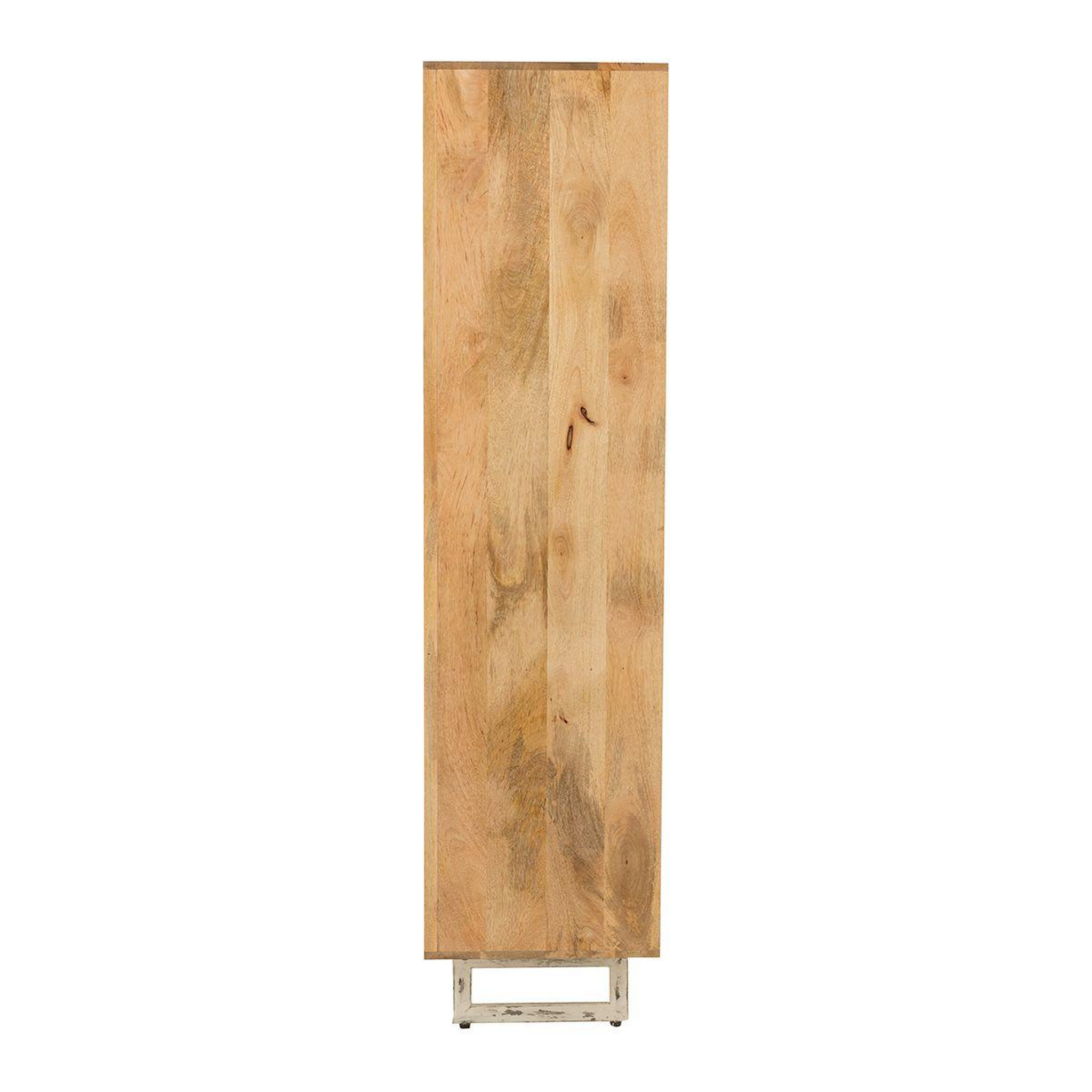 Voir la diapositive 5 : J-LINE Armoire en bois 2 portes  weaving  175cm naturel