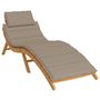 Voir la diapositive 3 : VIDAXL Coussin de chaise longue taupe 186x58x3 cm tissu oxford