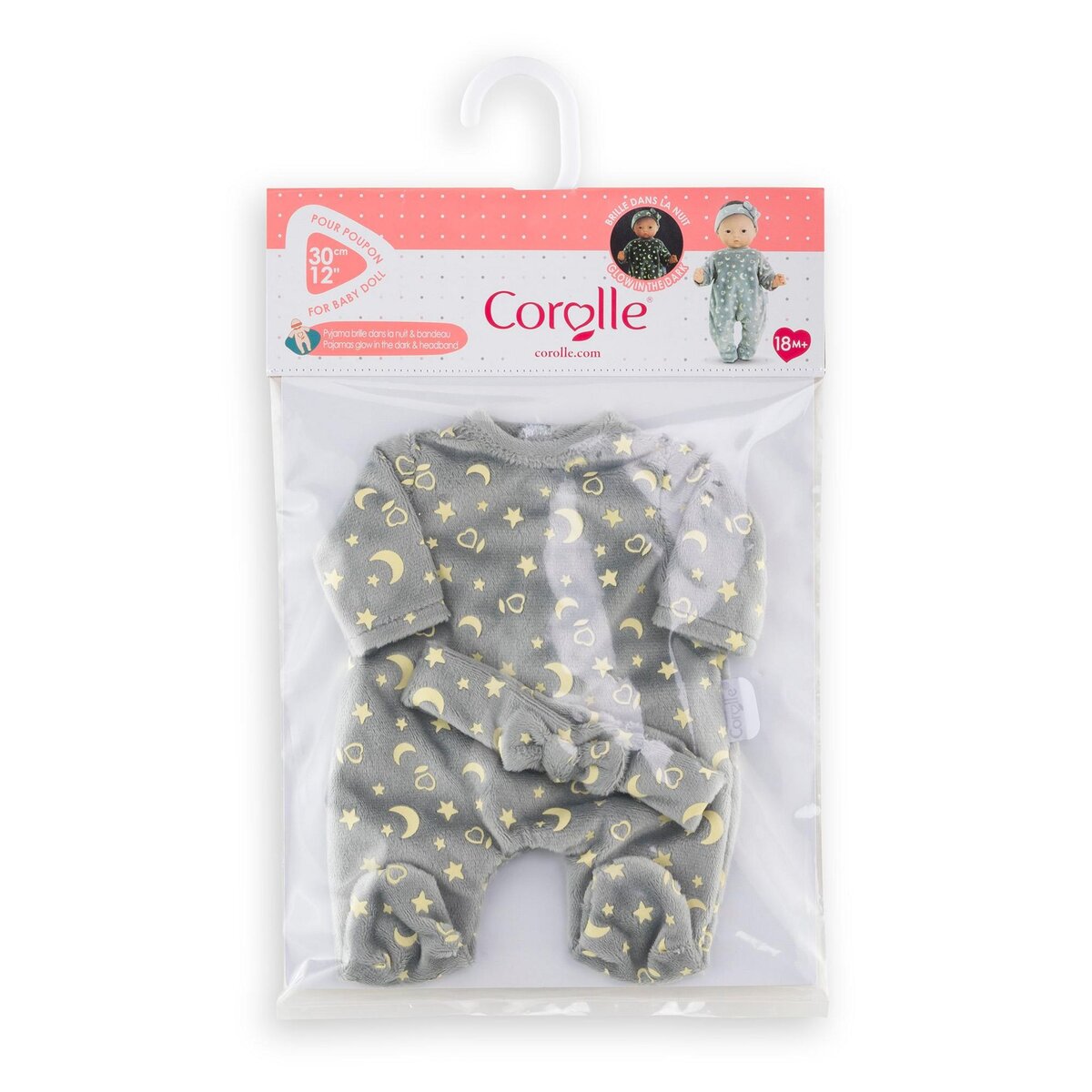 Corolle Pyjama Brille dans la Nuit & Bandeau pour poupon 30 cm