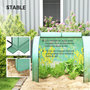 Voir la diapositive 5 : OUTSUNNY Mini serre de jardin mini serre à tomates 4 x 1 x 0,8 m 4 portes zippées acier PE haute densité 140 g/m² vert