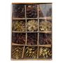 Voir la diapositive 4 : ATMOSPHERA Lot de 12 Sujets de Noël  Pommes de pin  3cm Or & Bronze