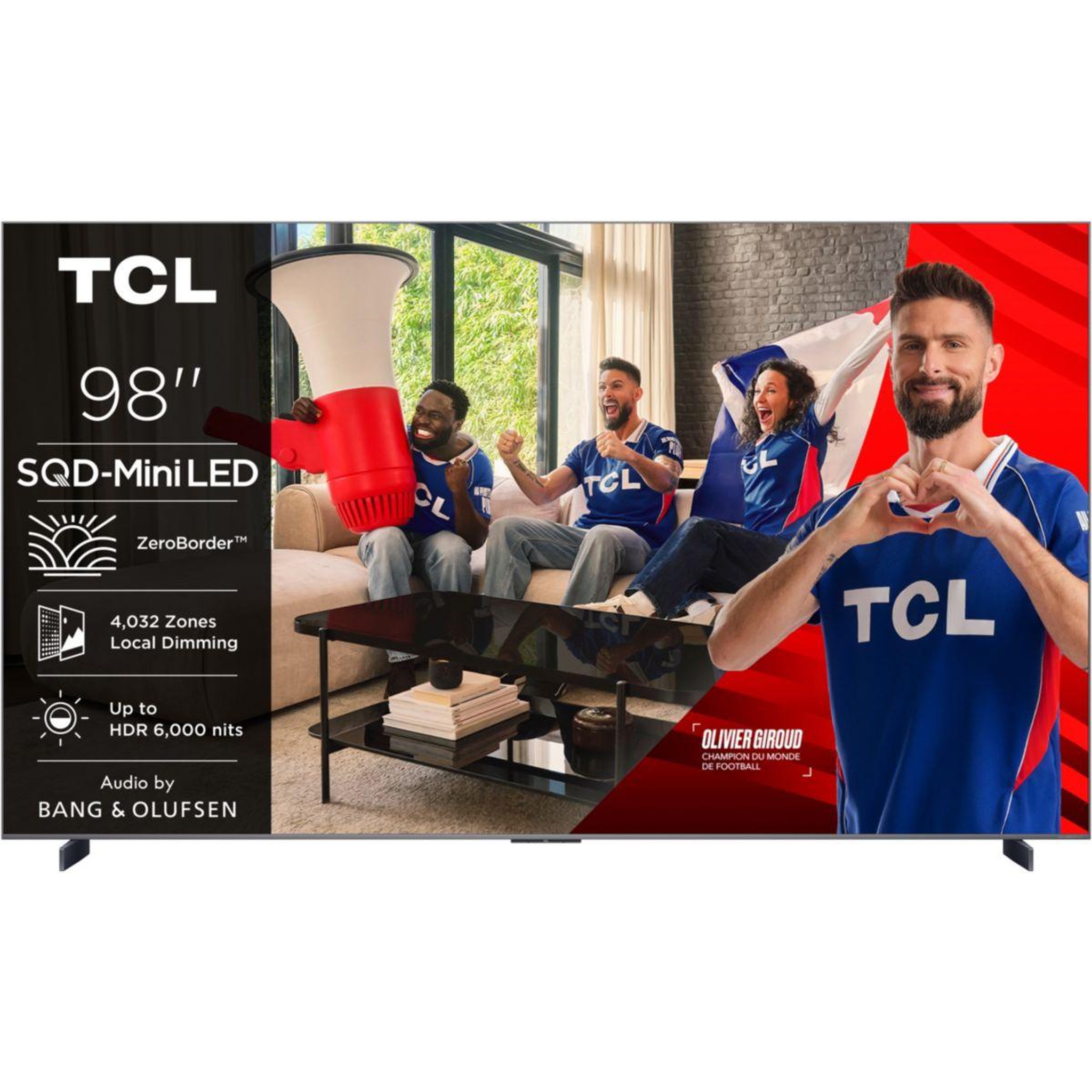 TCL Tv mini led 98c89l (2026) 98  (248 cm) - 144 hz, système sonore bang & olufsen